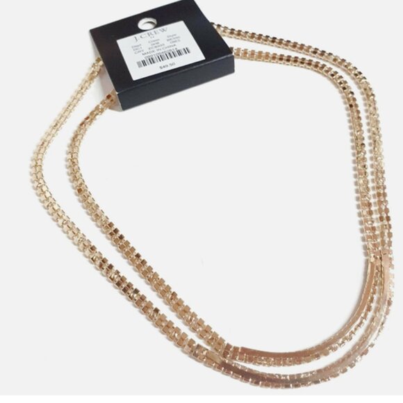 J Crew Factory Layered Crystal Necklace - Picture 3 of 3